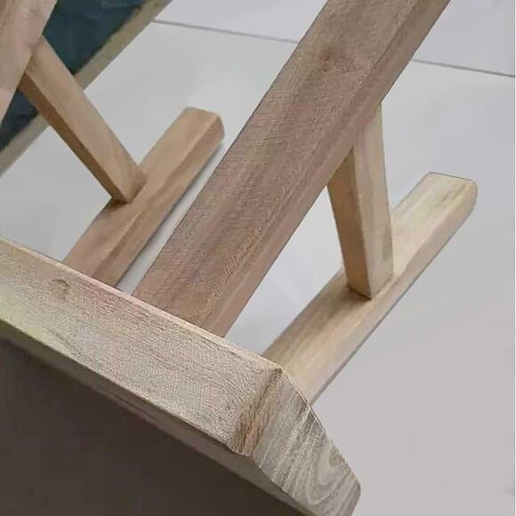 Unfinished Natural Wood Step Stool Footstool 11 inch for Kids Adults - Picture 6 of 7